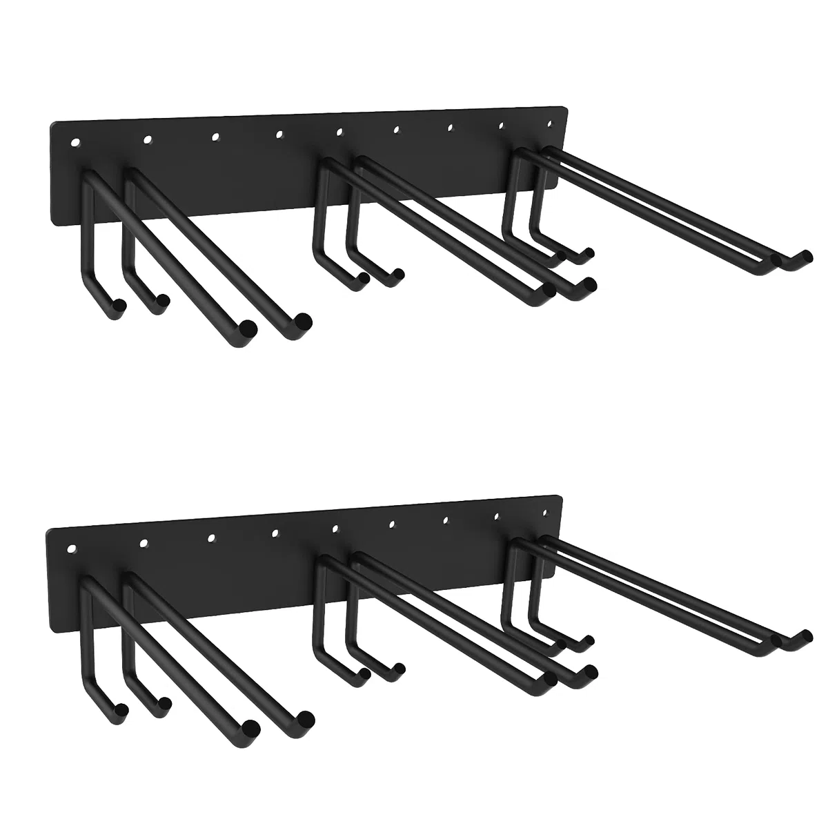 Qualward Estante de almacenamiento de pared para esquí, capacidad para 12 pares, montaje en pared de esquí, resistente, colgador de almacenamiento para hogar y garaje (paquete de 2)