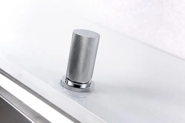 IMEX Grifo Cocina - MANACOR Grifo Cocina Monomando en Dos Partes Independientes, Cuerpo de Latón, Cartucho Cerámico Ø25mm, Diseño Moderno y Funcional (CROMADO)