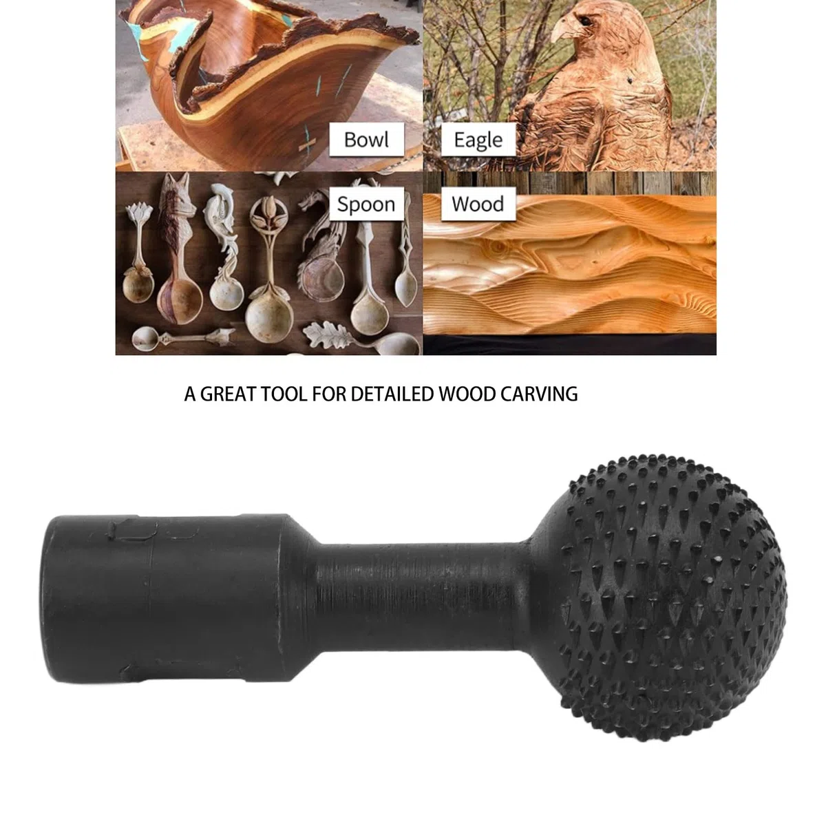 Gubia de bola, ranura de madera esférica, husillos esféricos, gubia de bola de madera para tallar madera, molienda, pulido, grabado