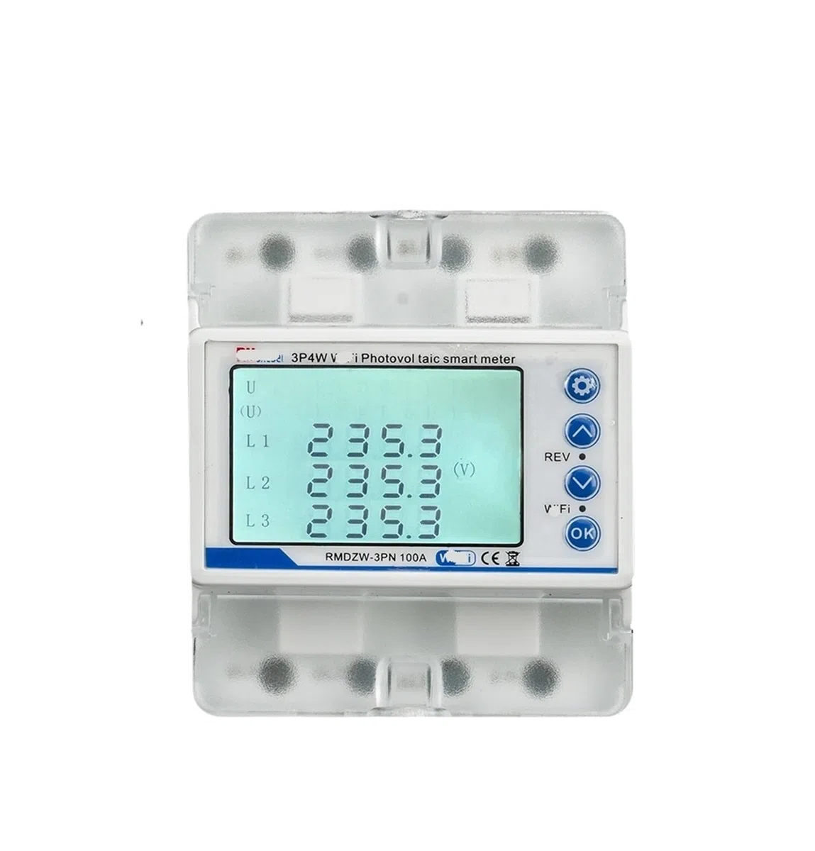 RMDZW-3PN 100A 220V Pantalla LCD Digital Inteligente medidor eléctrico disyuntor trifásico de Cuatro Cables medidor de energía eléctrica multifunción