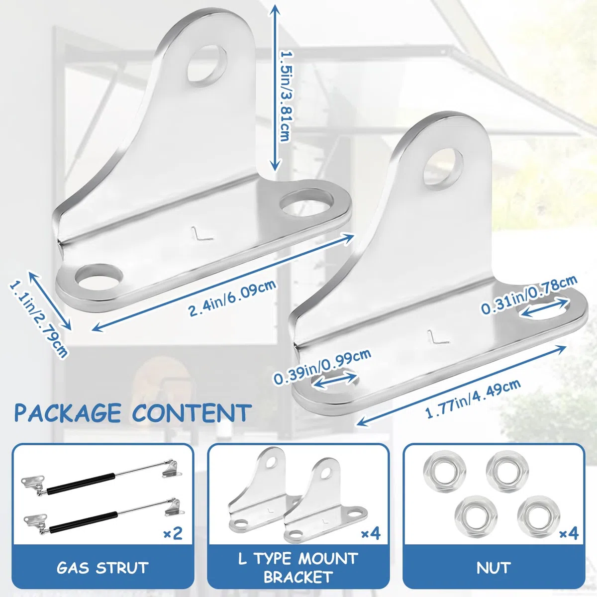 2 Piezas Amortiguador de Gas, 50cm 450N Amortiguador Hidráulico Puerta Cocina Amortiguadores Muebles Camper Pistones Gas Amortiguadores Maletero, Gas Struts Heavy Duty für Küchenrank, Kleiderschrank