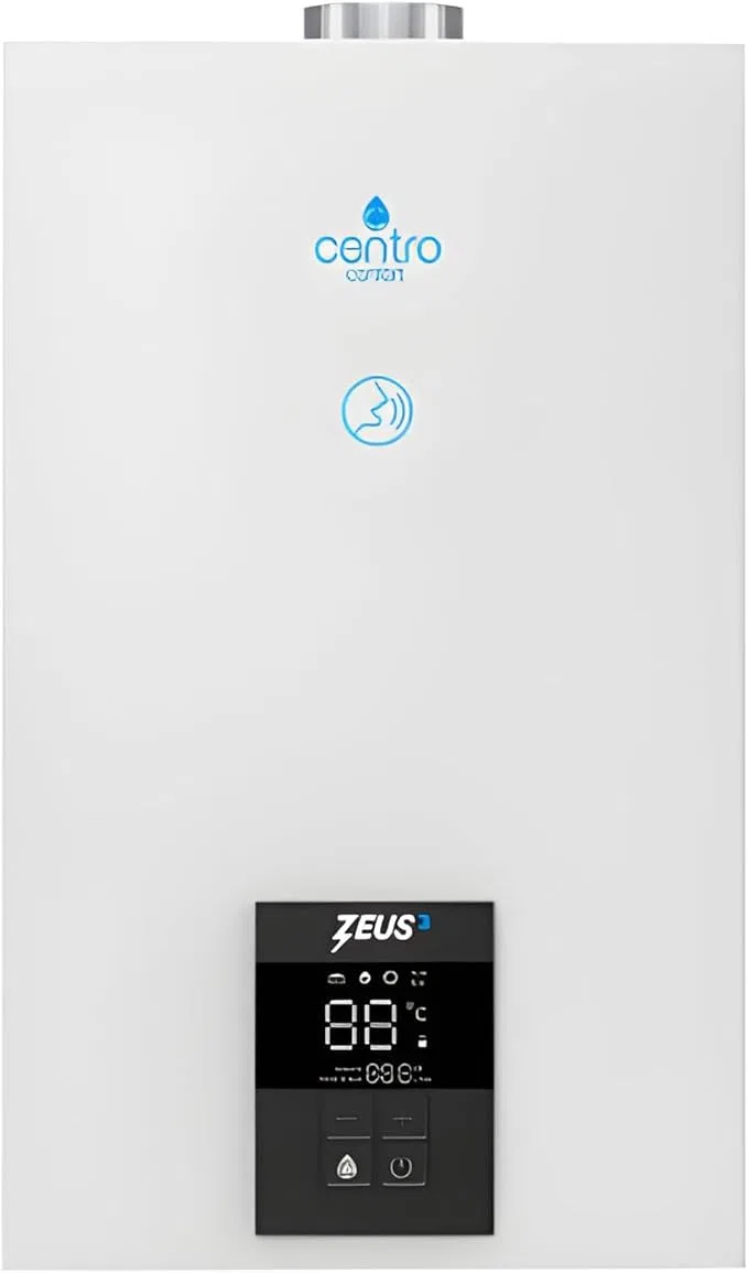 Zeus 12L Calentador de Agua Butano/Natural Estanco a Gas LPG Instantáneo o Natural, Certificado CE, Sin Tanque para Interior (Gas Natural, 1, Unidad)