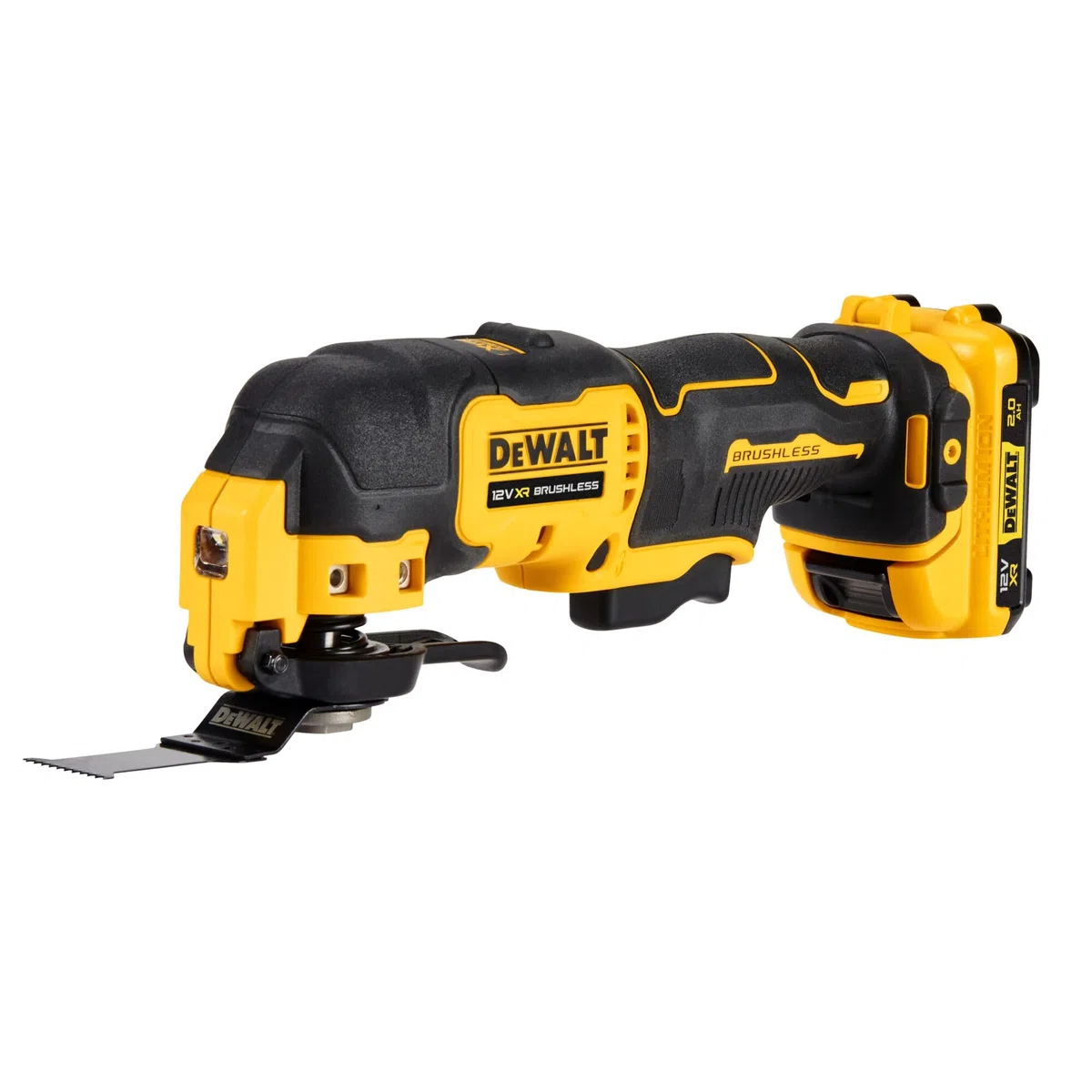 DeWalt DCS353D2-QW, Multiherramienta oscilante, Sin escobillas, Adaptador Multifit, Luz LED, Juego de 29 accesorios, 2 baterías, cargador y Maletín TSTAK