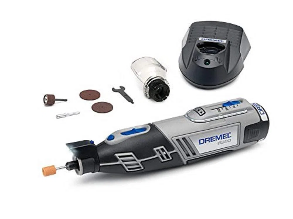 Dremel 8220 Multiherramienta a batería. Incluye 5 Accesorios y Complemento Resguardo de Protección. 12V
