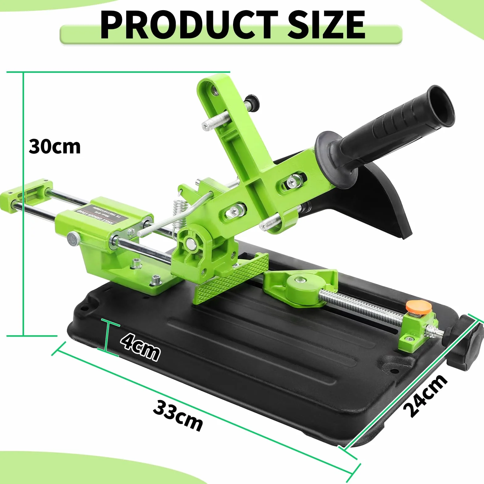 SWAWIS Amoladora angular, soporte para amoladora angular, accesorio para amoladora angular 100/115/125, multifuncional de escritorio, barra de tracción para soporte