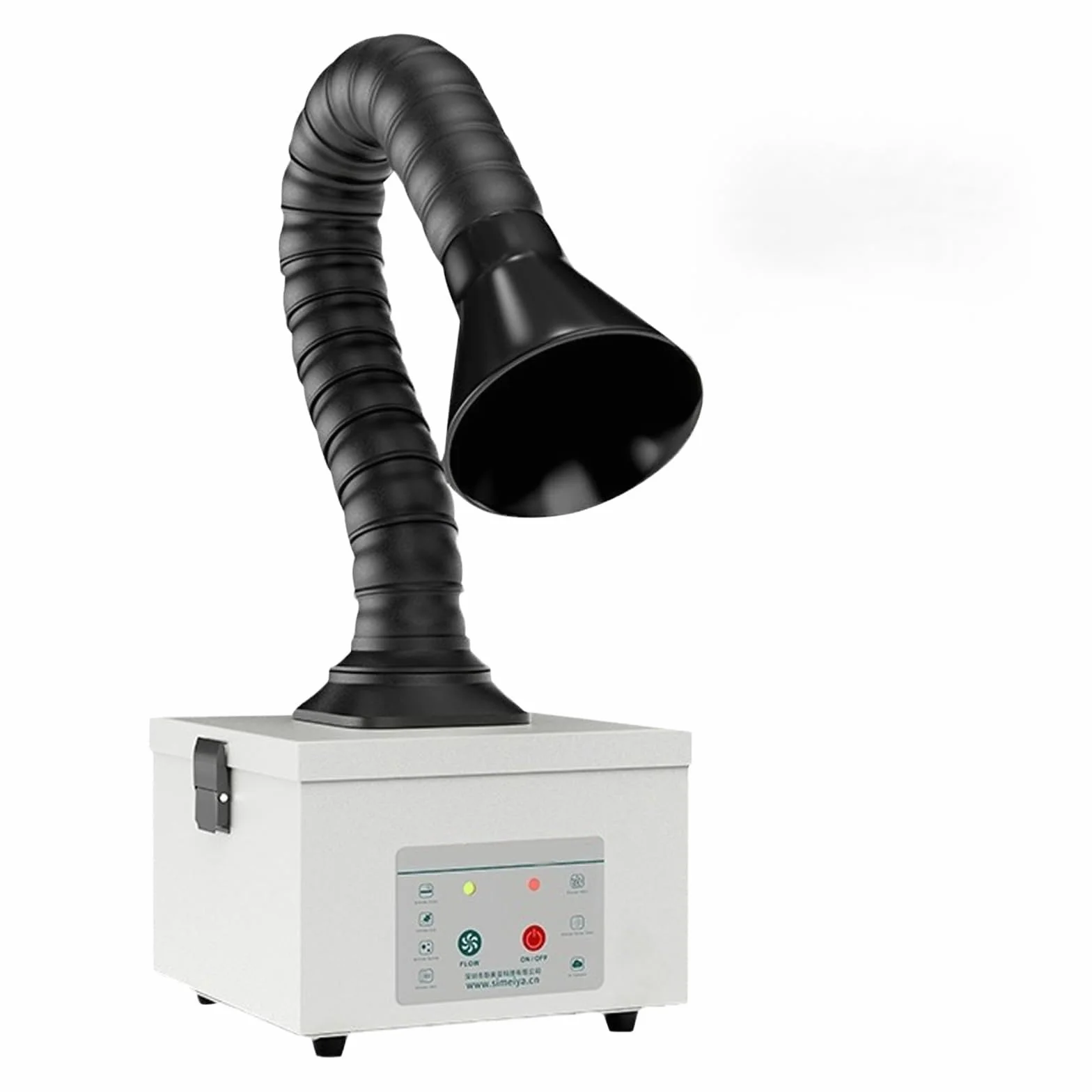 Absorbe humo de soldadura, 45 W, aspiración de humo con 3 niveles de filtro, volumen de aire 180 m³/h, silencioso, limpieza de humo para soldadura láser, extracción de humos
