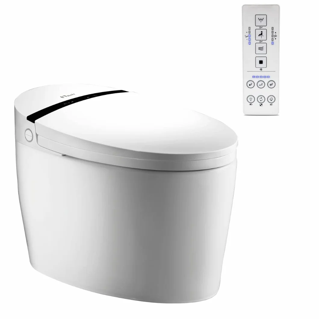 Nashi - Inodoro Japonés Salida Dual Suelo o Pared | Inodoro Bidet | Asiento Calefactable, Limpieza con Agua Caliente y Secado | Luces LED | Mando a Distancia | WC Inteligente (Aldara NEW)