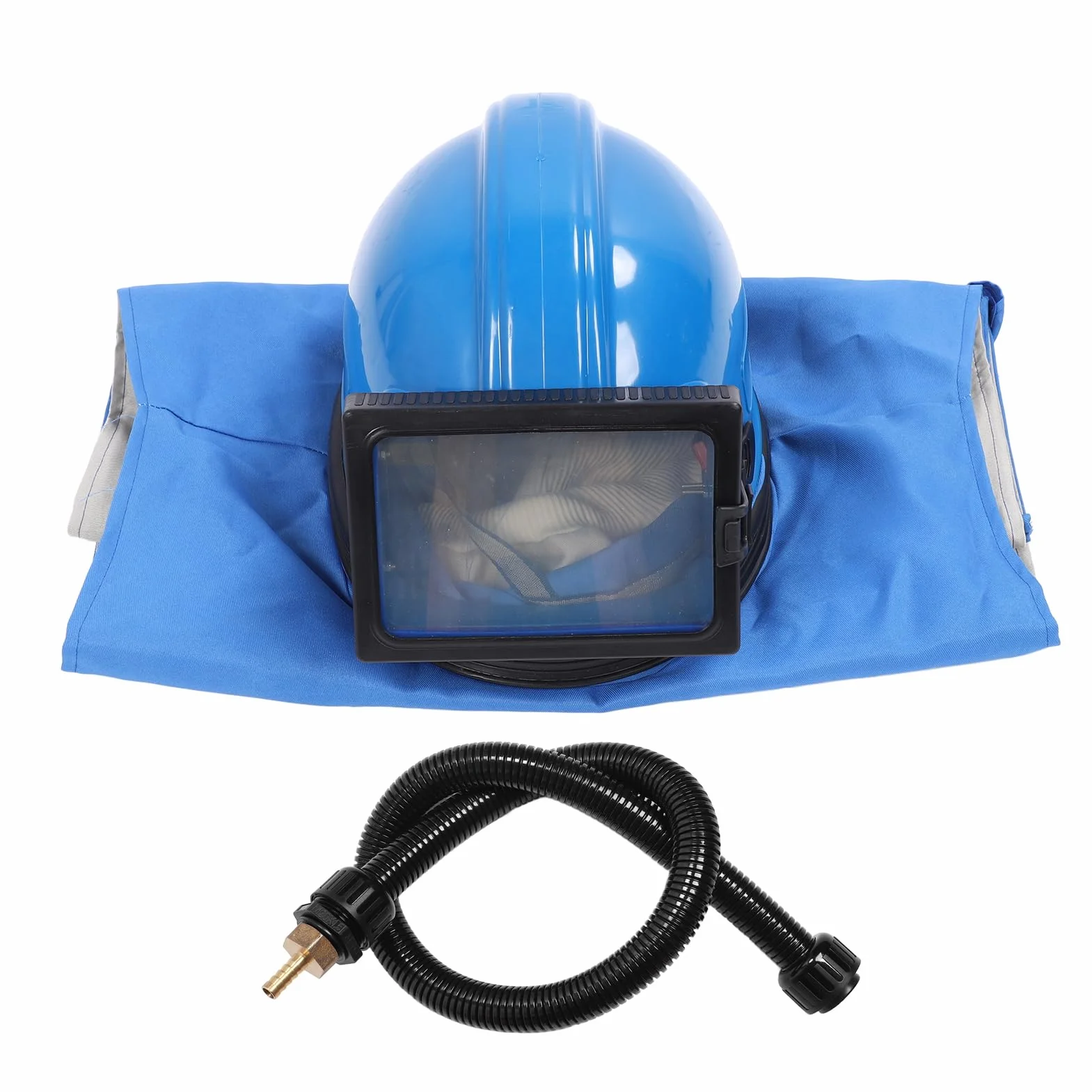 Capucha de Chorro de, Casco de Chorro de Resistente a los Impactos con Traje sin Mangas, Canales de Flujo de Aire Ajustables, Seguridad para Pintar, Cortar, Limpiar