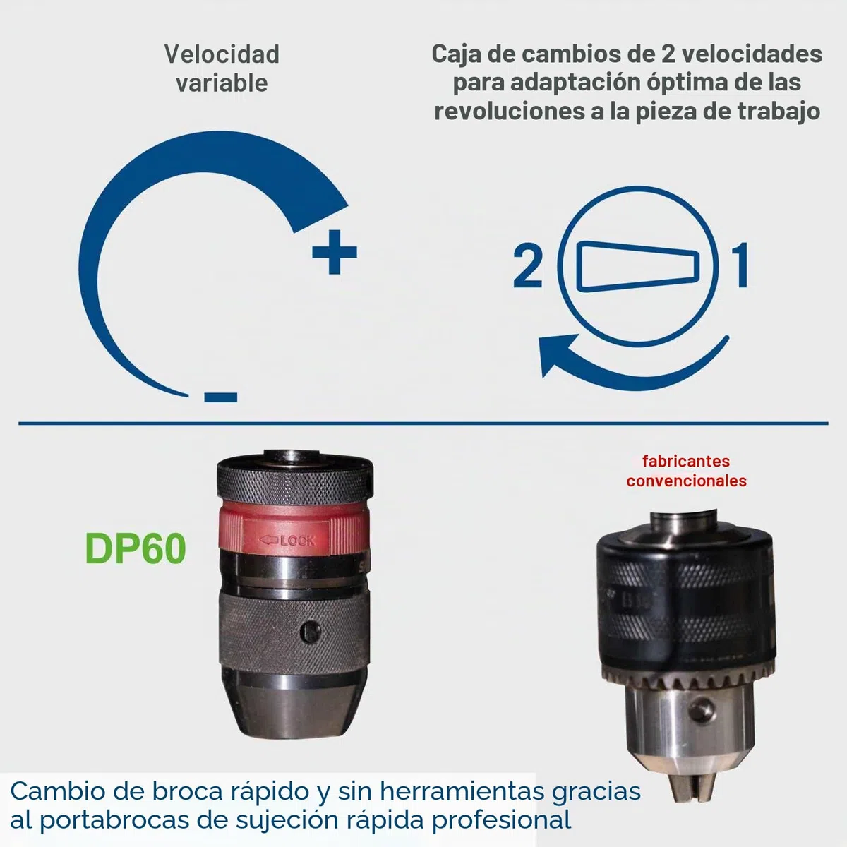 Taladro de columna DP60 Scheppach - 220-240V 50Hz 900W- 13mm Digital marca Scheppach