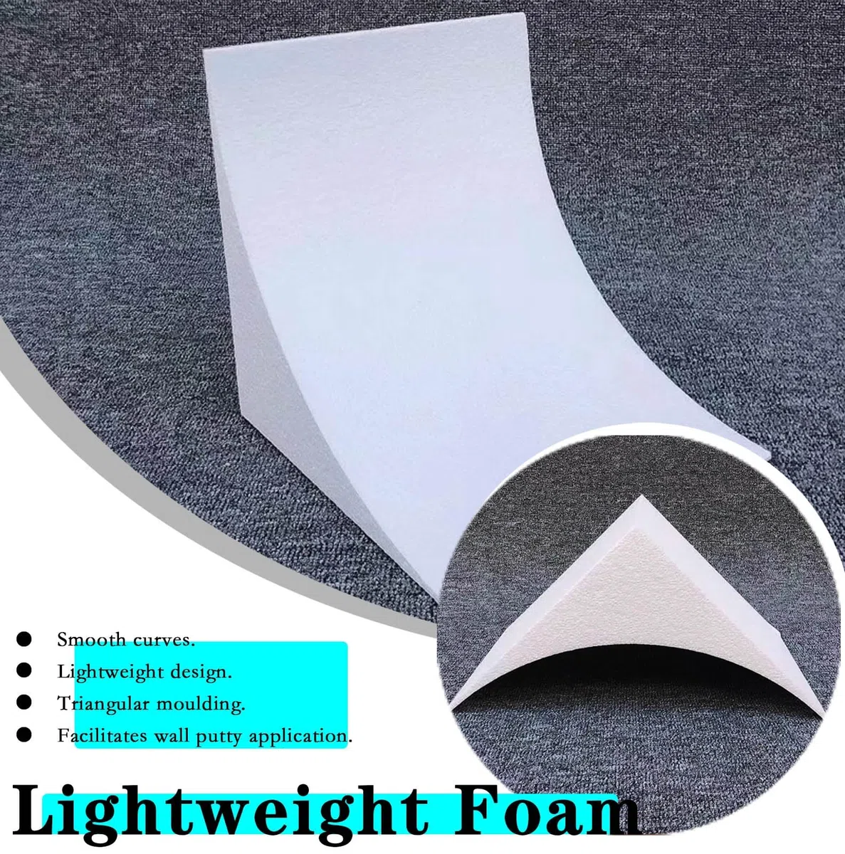 Kit de Arco para Puerta Kit de Arco de Esquina Semicircular, Moldura Curva para Arquitrabe de Puerta de Sala de Estar, Adornos Circulares de Espuma para Arco de Puerta(9.8x9.8x9.8"(25x25x25cm))