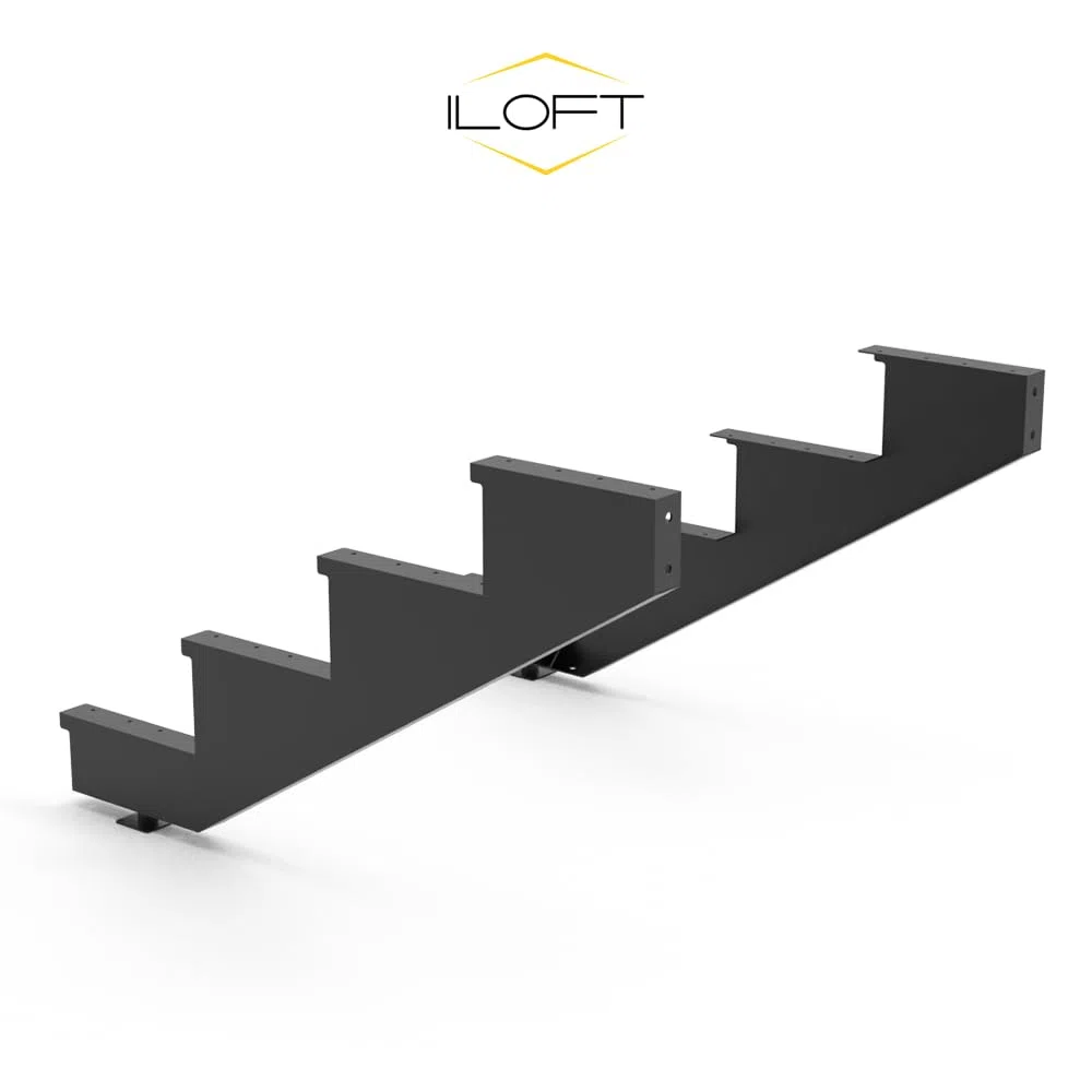Escalera de 4 peldaños Porty. Estructura metálica para Montaje de Escalera Exterior de Cualquier tamaño para casa o terraza.