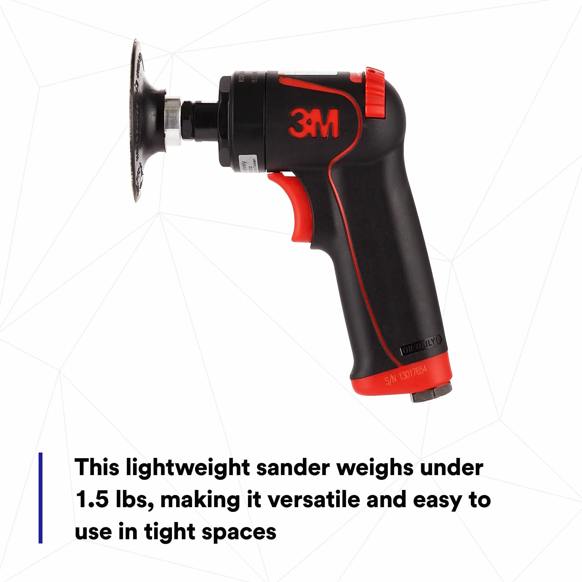 3M Lijadora de disco con empuñadura de pistola, 33577, 50 mm y 75 mm, 18.000 rpm máximas, 1 por caja