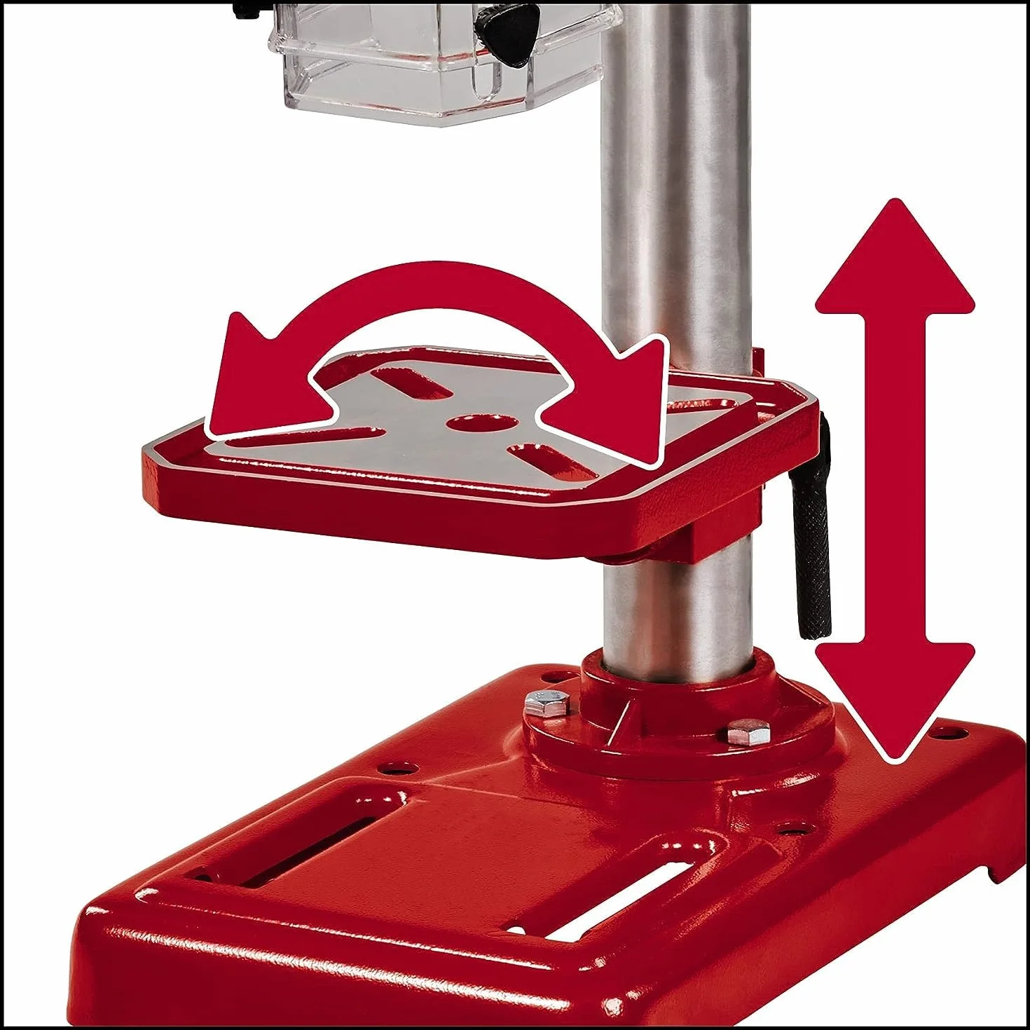 Einhell taladradora de columna TC-BD 450 (450 W, hasta 2650 rpm, 5 niveles, prof. máx. 50 mm, indicador prof., tope prof. ajustable, mesa de taladrado basculante/giratoria y regulable en altura)