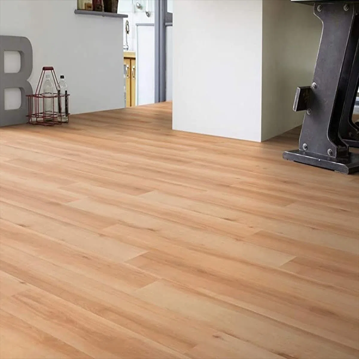 Suelo de Vinilo Para Instalar en Rollo | PVC Decorativo Hogar, Cocina, Baño, Salón | Efecto Madera | Cerezo | Wengué| Haya (140 x 1000 CM, Madera Haya)