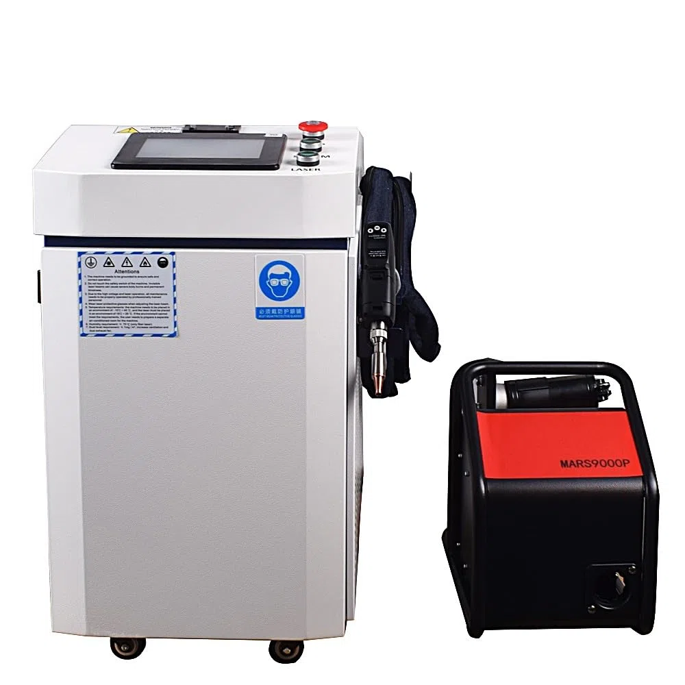 2000W Raycus Máquina de Soldadura Láser de Mano 4 en 1, Soldadora Láser, Cortadora Limpiadora Láser para Acero Inoxidable, Carbono, Aluminio, con Alimentador de Hilo, CE, 220V