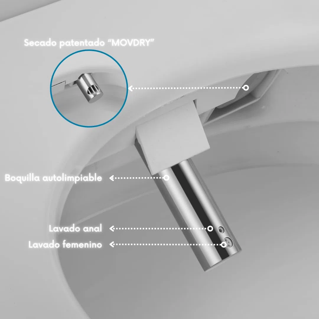 Nashi - Inodoro Japonés Salida Dual Suelo o Pared | Inodoro Bidet | Asiento Calefactable, Limpieza con Agua Caliente y Secado | Luces LED | Mando a Distancia | WC Inteligente (Aldara NEW)