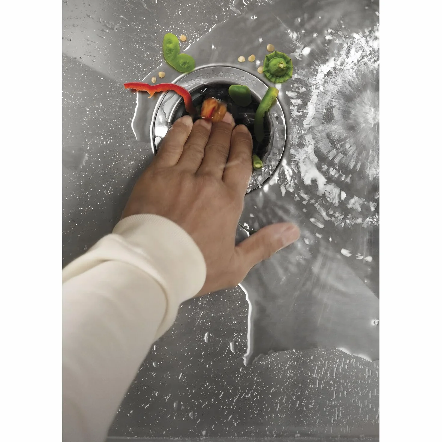 Insinkerator Premium 550 EC Triturador de residuos de cocina - Eliminador de residuos de cocina con motor de inducción de 0,5 CV e interruptor de aire
