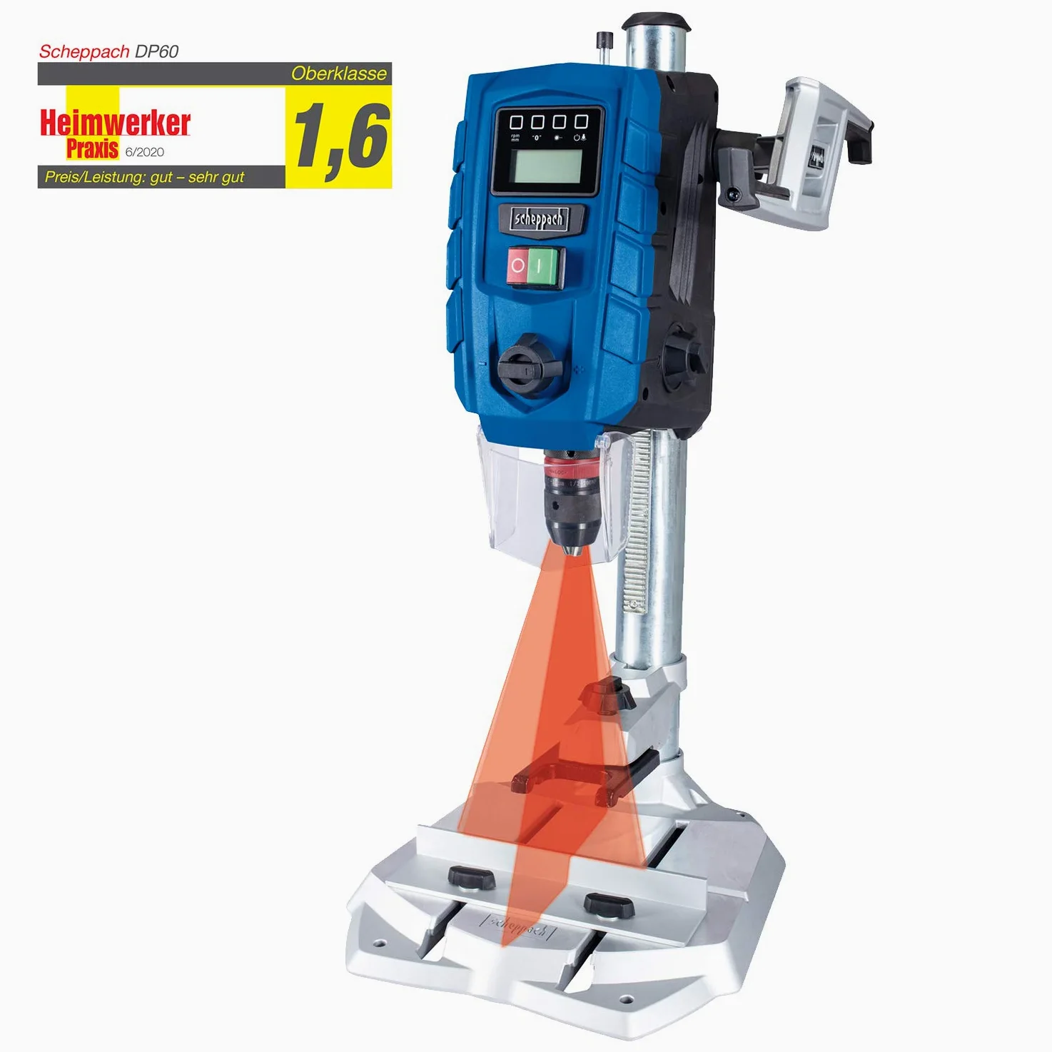 Taladro de columna DP60 Scheppach - 220-240V 50Hz 900W- 13mm Digital marca Scheppach