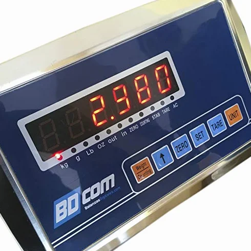 BDCOM AR-150K Báscula industrial - 150 Kg, Plato 40x30 cm, Precisión 10g, Ideal para Almacén y Logística