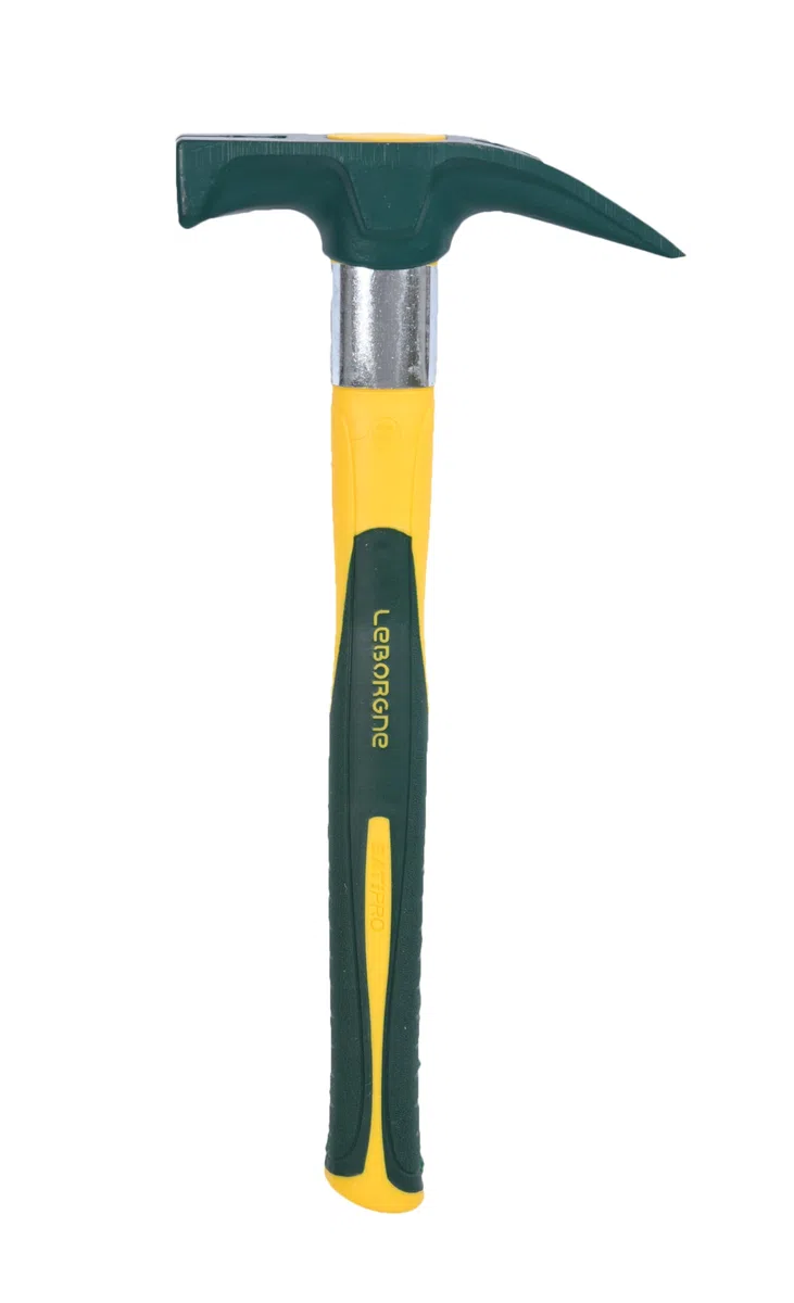 Leborgne Batipro - Martillo de encofrado magnético, acero forjado y templado, mango ergonómico trimaterial, Peso: 0,65 kg (hierro)