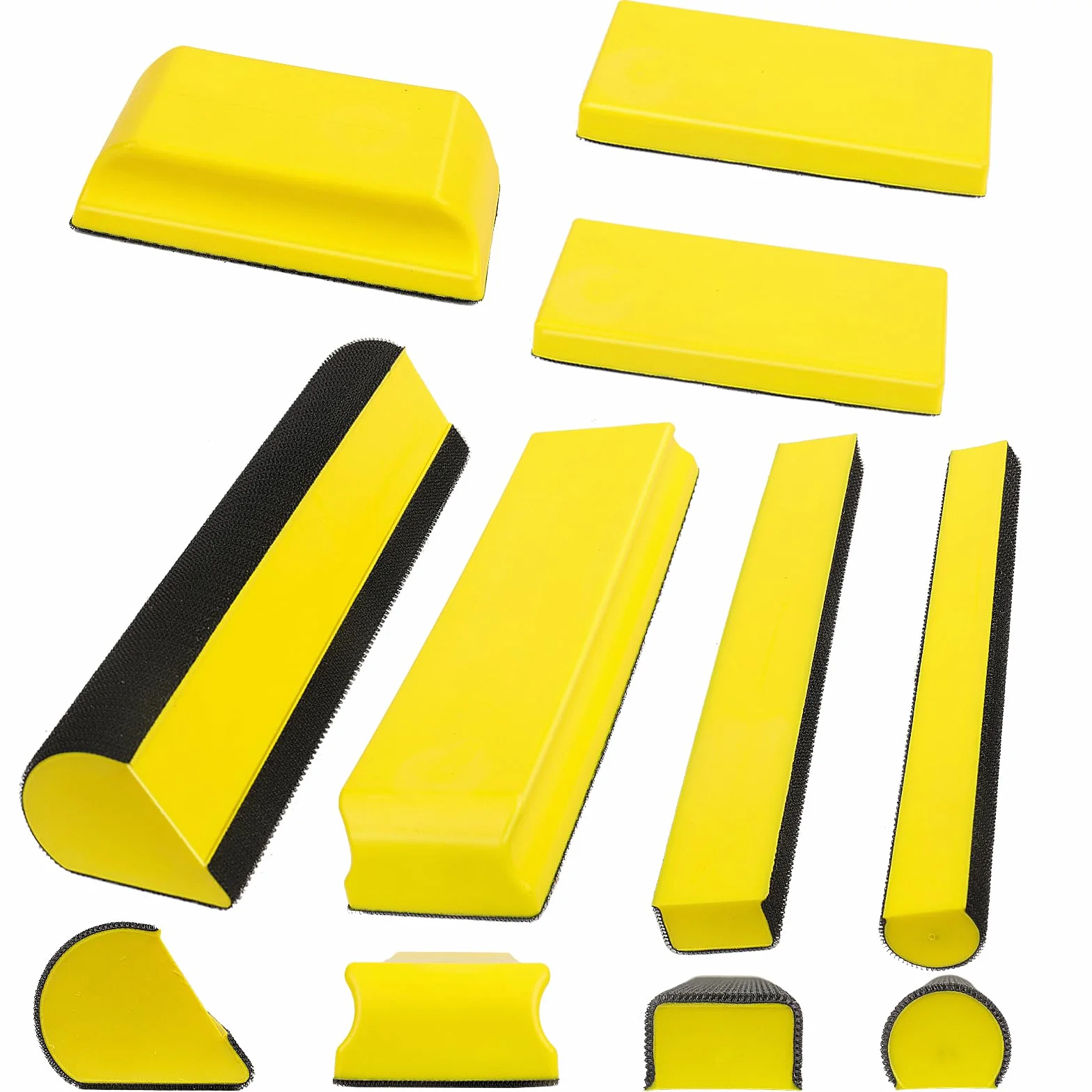 Taco de lijado manual de 7 piezas, juego de tacos de lijado manual para pulido de madera y lijado fino Taco de lijado manual