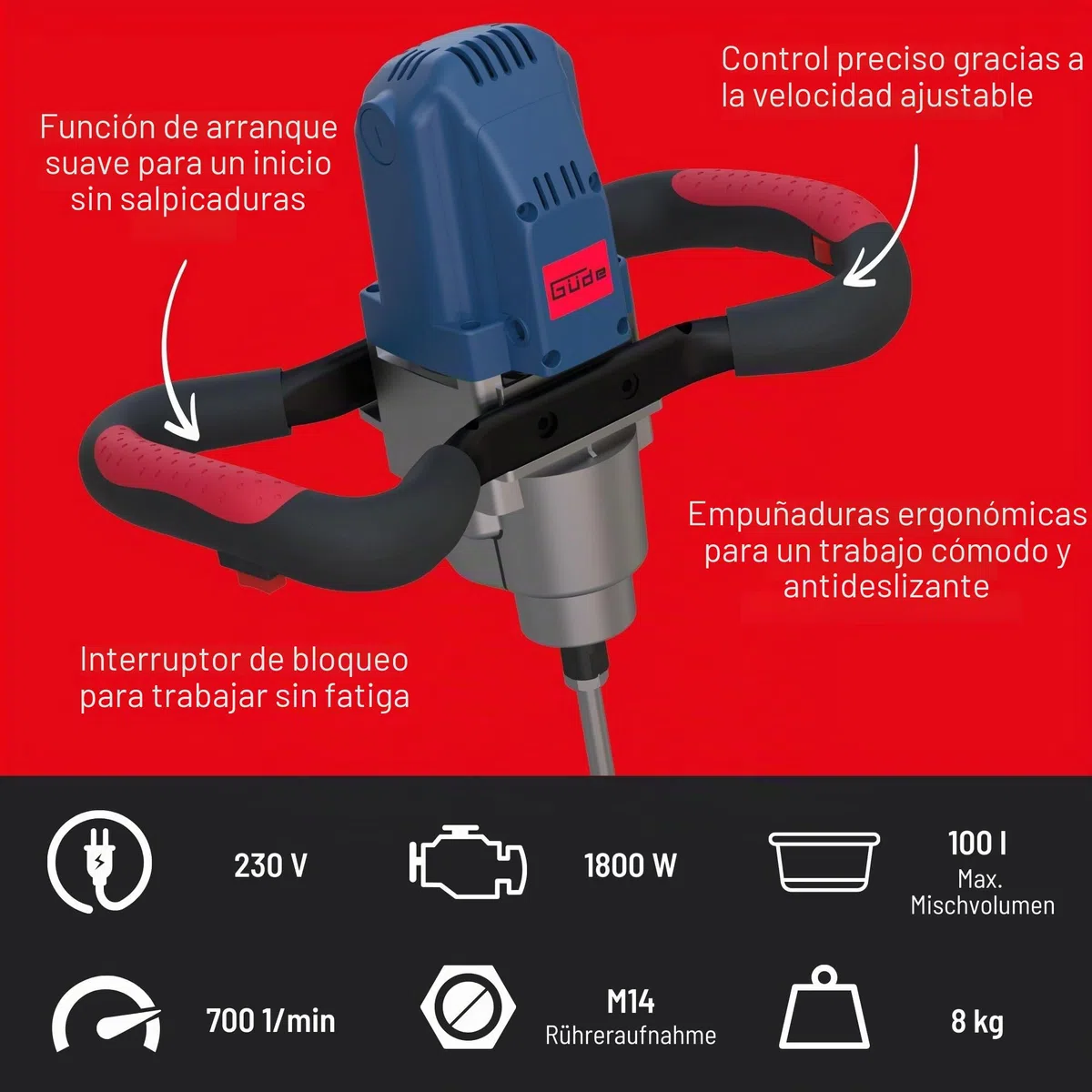 Güde 58048 - Mezclador (140mm)