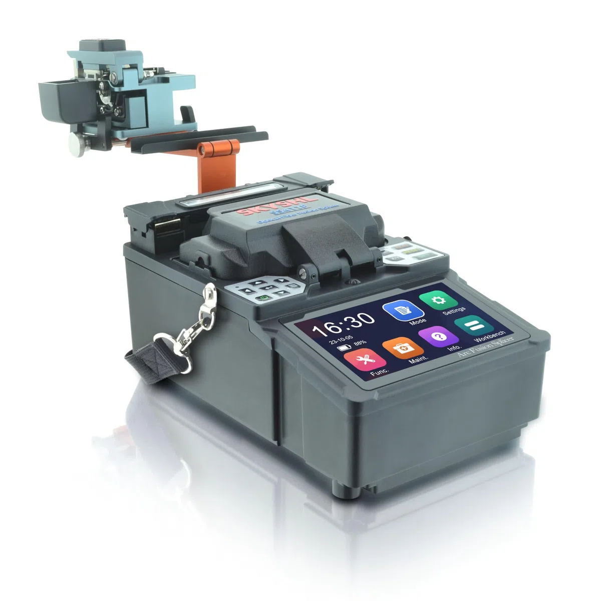 Alineación de Núcleo ARC Fusionadora de Fibra Óptica con 10xElectrodos y Pantalla Táctil de 4,3" Baja Pérdida de Empalme Mini Fusion Splicer Auto Empalmadora de Fibra Óptica -SS411F-511