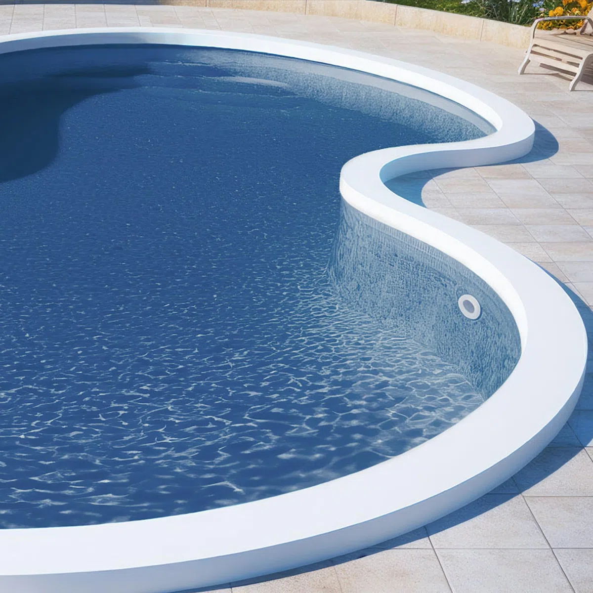EPODEX Pintura para Piscinas, resistente a UV, elástica y duradera, 2K PU Paint, para piscinas de hormigón, cloro y agua salada, Mate, 2kg – cubre 9m² (2 capas) - Azul ultramar Pastel