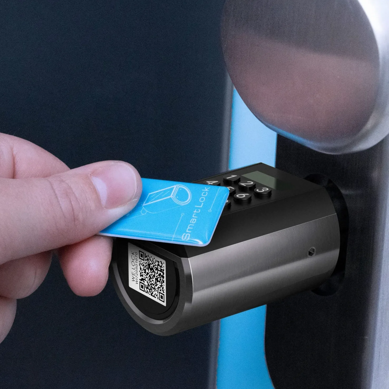 WELOCK PCB41 Cerradura electronica con contraseña y Bluetooth, cerraduras inteligentes con WiFi y tarjeta RFID, nivel de estanqueidad IP65, cerradura puerta electrónico fácil de instalar