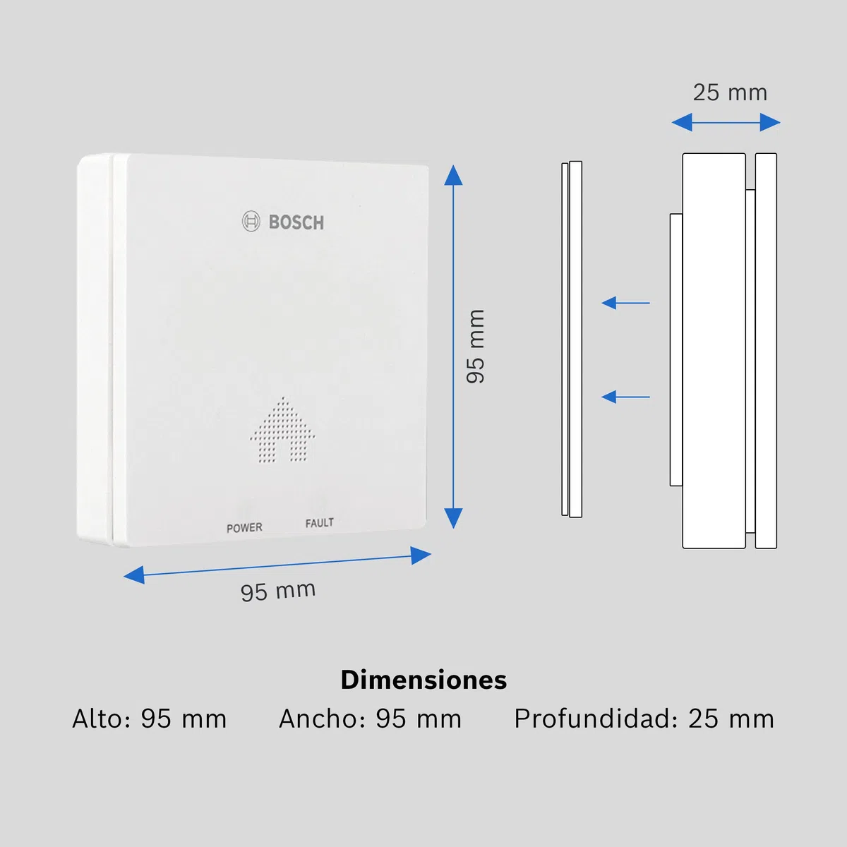 Bosch Detector De CO D-CO - Alarma De Monóxido De Carbono Fácil De Instalar con Modo De Memoria e Indicador De Fin De Vida