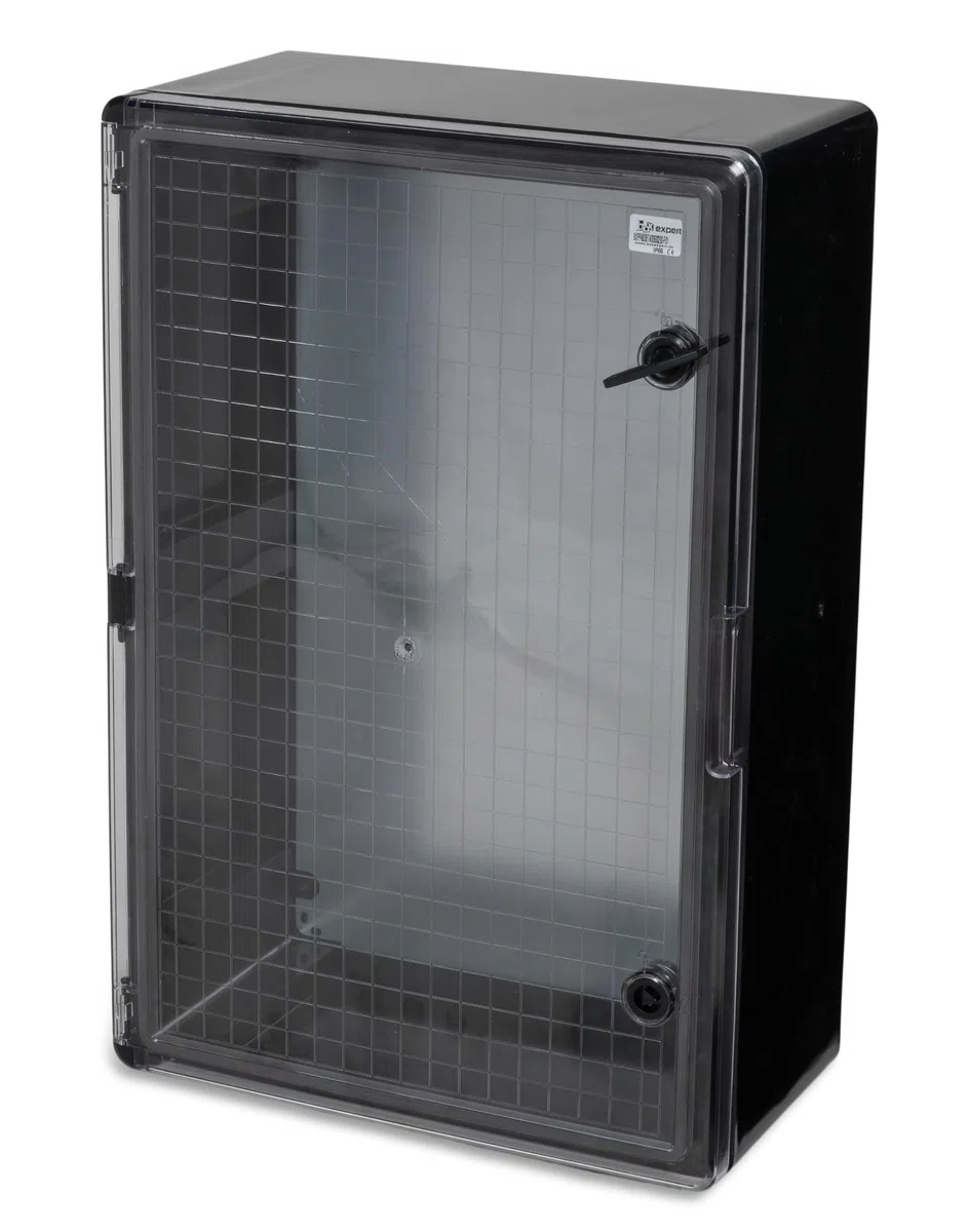 BOXEXPERT caja de distribucion exterior IP65 ABS 700x500x250mm Fleet, impermeable, armario electrico/mural, caja industrial vacia, negro