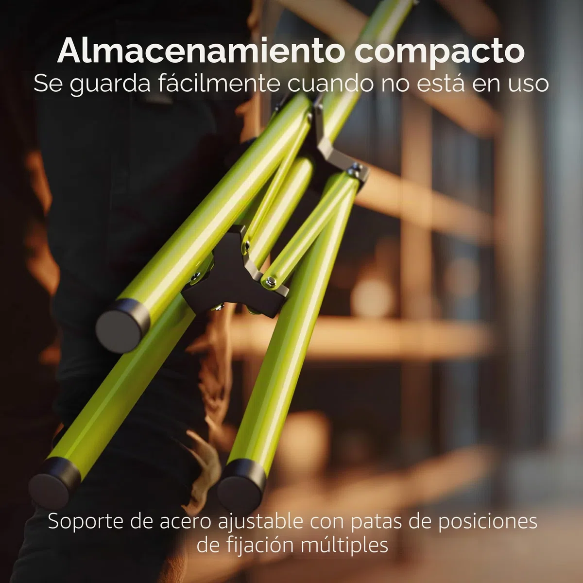 Luceco Foco de Trabajo Trípode 50W, Luz Portátil IP65 Impermeable, Lampara LED Portátil para Obras, Jardines, Automóviles, Garajes