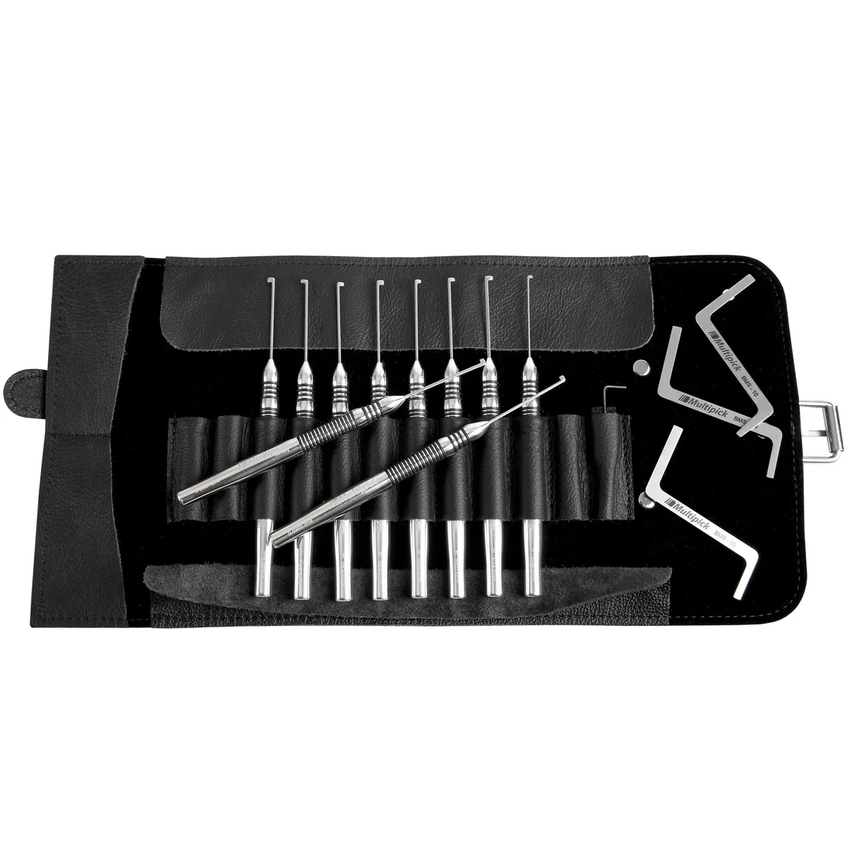 MULTIPICK ELITE G-Pro Set profesional de ganzúas - [Cambiable Flag-Pick] Made in Germany - Ganzua Lockpicking - Kit cerrajero para abrir puertas - Herramienta - Accesorios cerraduras - Lockpick