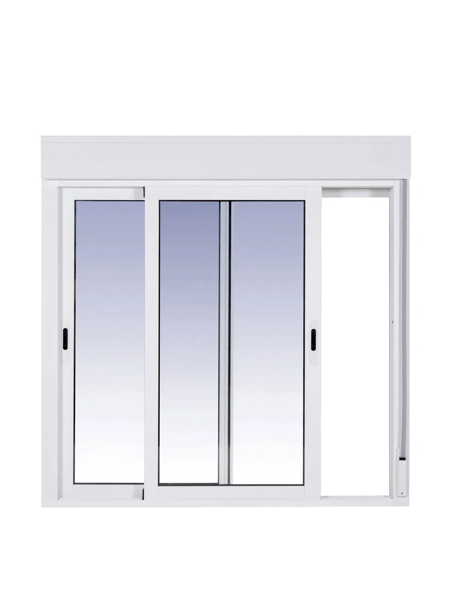 Ventanastock Ventana Aluminio 1200x1155 Corredera con Persiana de PVC 2 Hojas