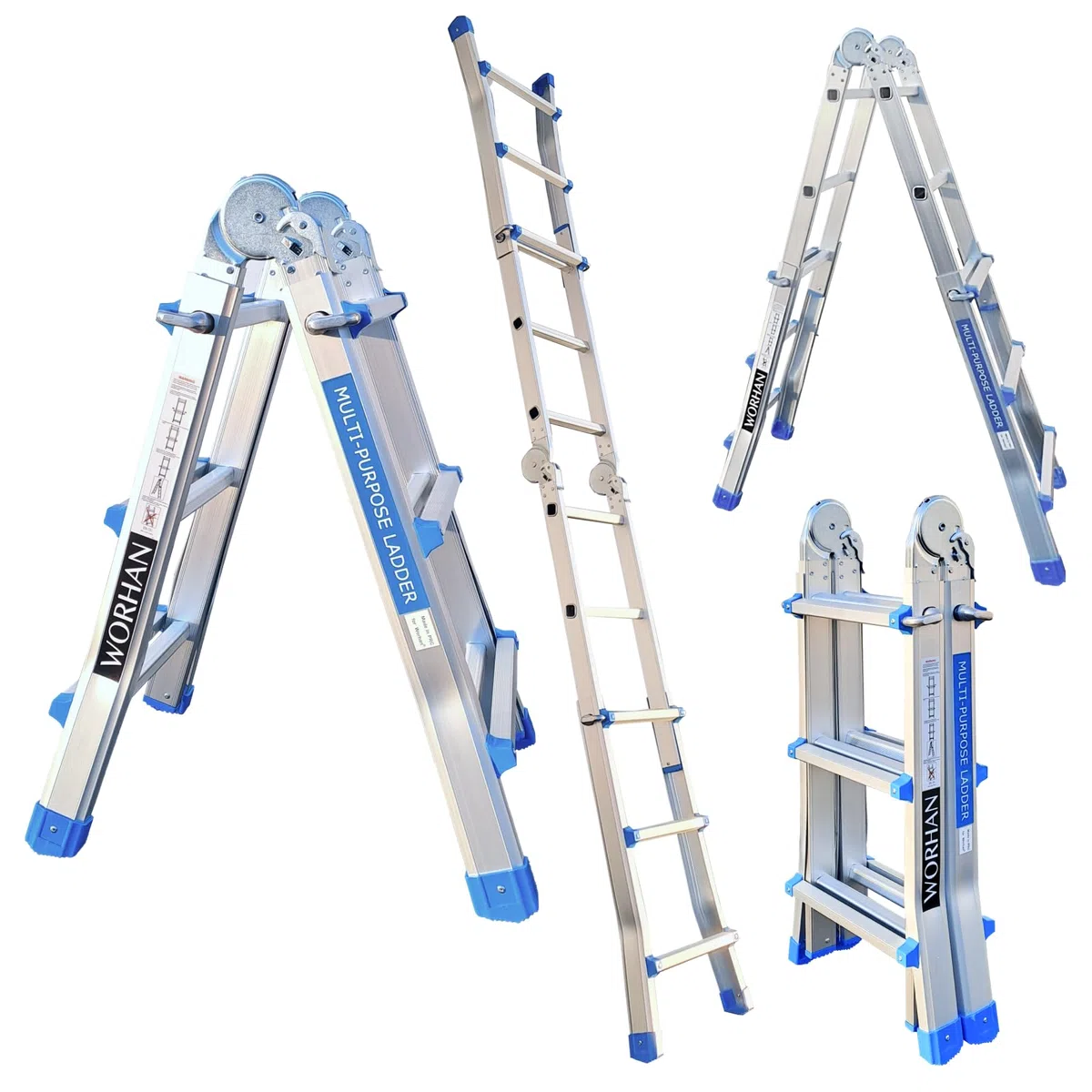 Escalera 302cm Aluminio Telescopica 3.02m Multifuncion Multiuso Aluminio Plegable Tijera L3