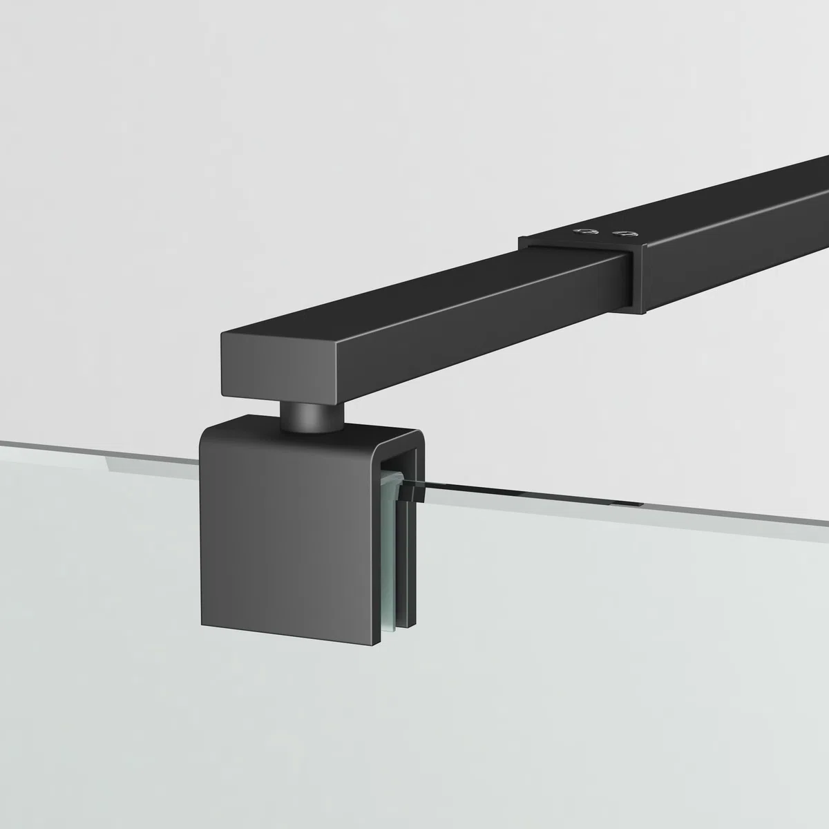 Barra estabilizadora fija telescópica ajustable 73-123 cm, utilizada para mampara de ducha, pared de cristal, barra estabilizadora transitable, grosor del cristal 8 mm - 10 mm, barra de soporte