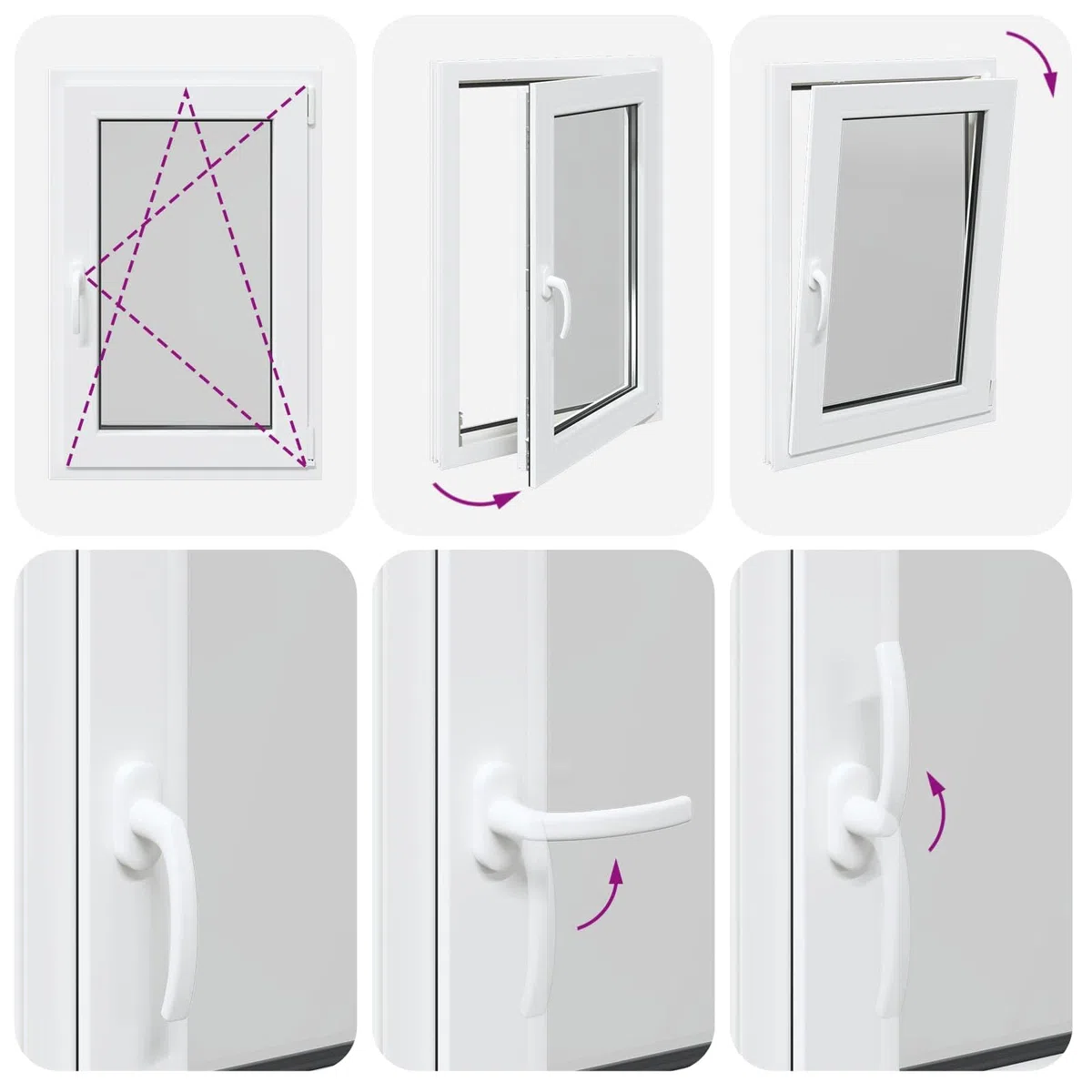 vidaXL Ventana de sótano RISOR 60 x 80 cm PVC y Vidrio Blanco, Sótano, Aislante Térmico Moderno y Duradero para Ventanas Eficientes, Accesorios de Vidrio PVC Aislantes