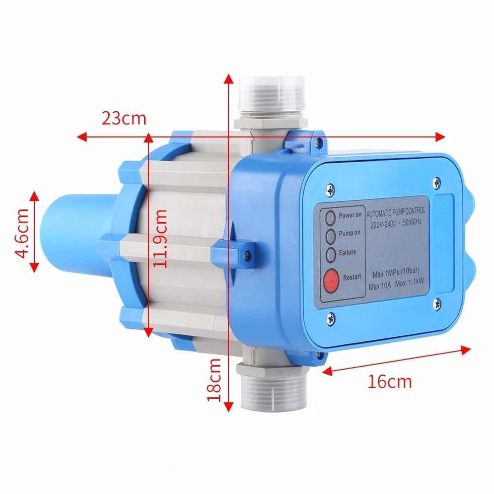 GOTOTOP Regulador de control de presión, bomba de agua, interruptor de presión de autoclave, regulador electrónico