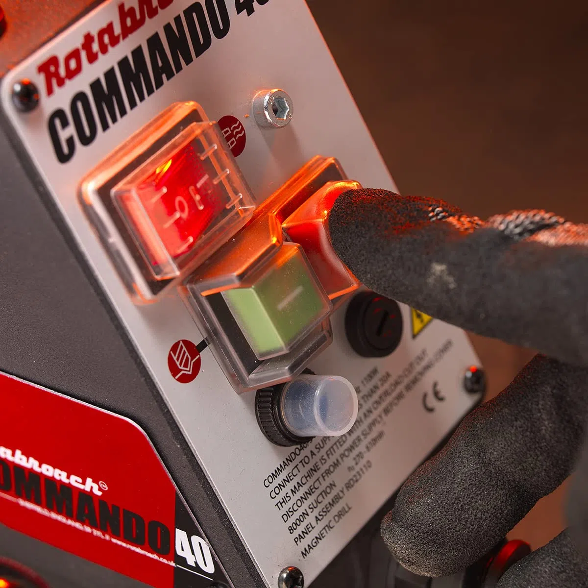 Rotabroach COMMANDO 40/3 Commando 40/3 - Taladro magnético (230 V, 1100 W, 510 mm de altura, 180 mm de ancho, 265 mm de largo)