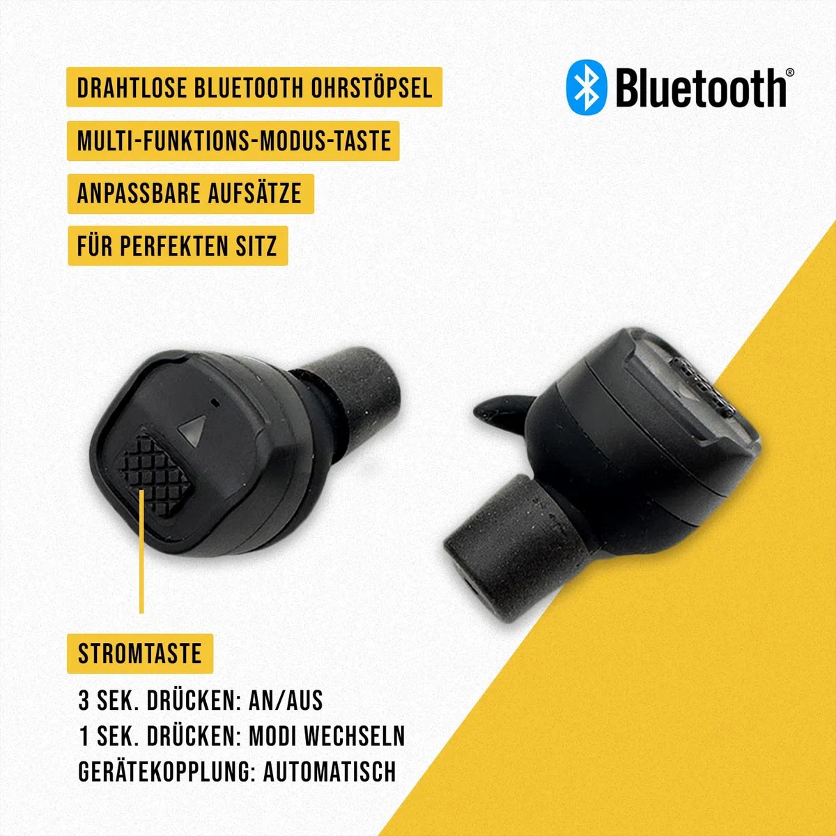 EARMOR Tapones electrónicos M20T Pro para disparar - NRR 30 dB BT 5.4 Protección auditiva con cancelación de ruido con cancelación de ruido - protección auditiva activa para deportes de tiro, caza