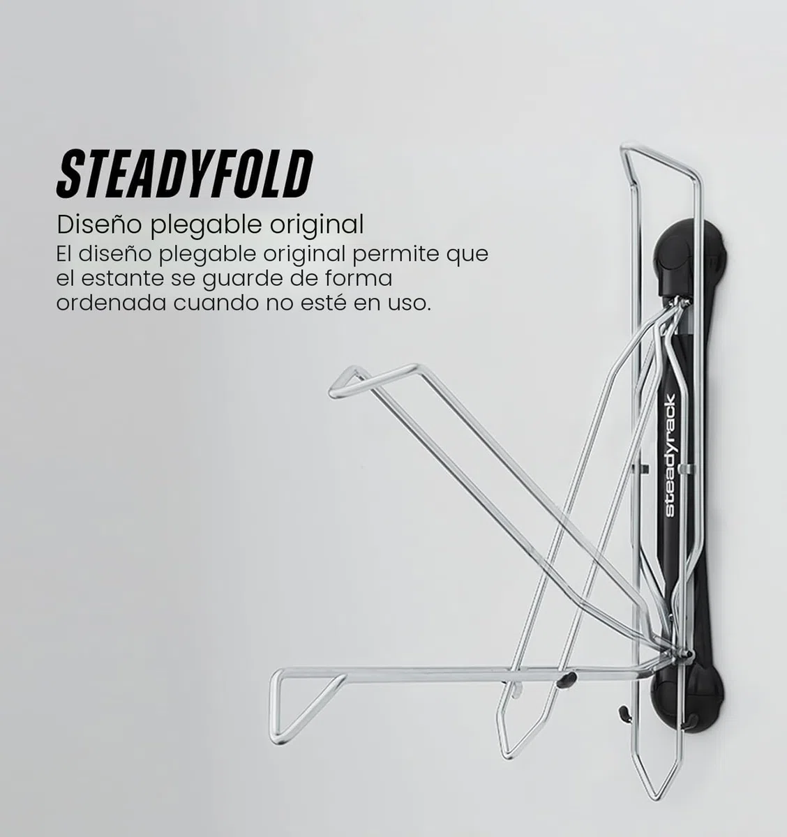 Steadyrack Soporte de Bicicletas – Classic Soporte de Bicicletas – Colgador de Bicicleta Pared como Solución de Almacenamiento para el Hogar, Garaje o Aparcamiento de Bicicletas
