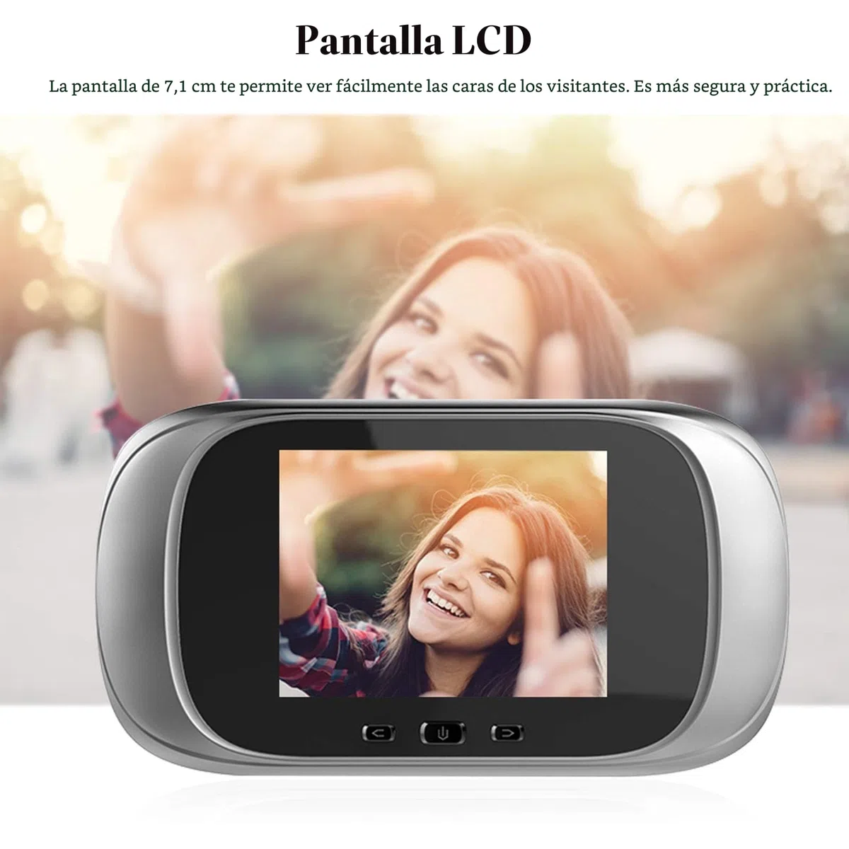 Mirillas Digitales para Puerta con Pantalla LCD de 2,8 Pulgadas, Visión Nocturna, Vigilancia Digital de la Puerta para la Seguridad Del Hogar