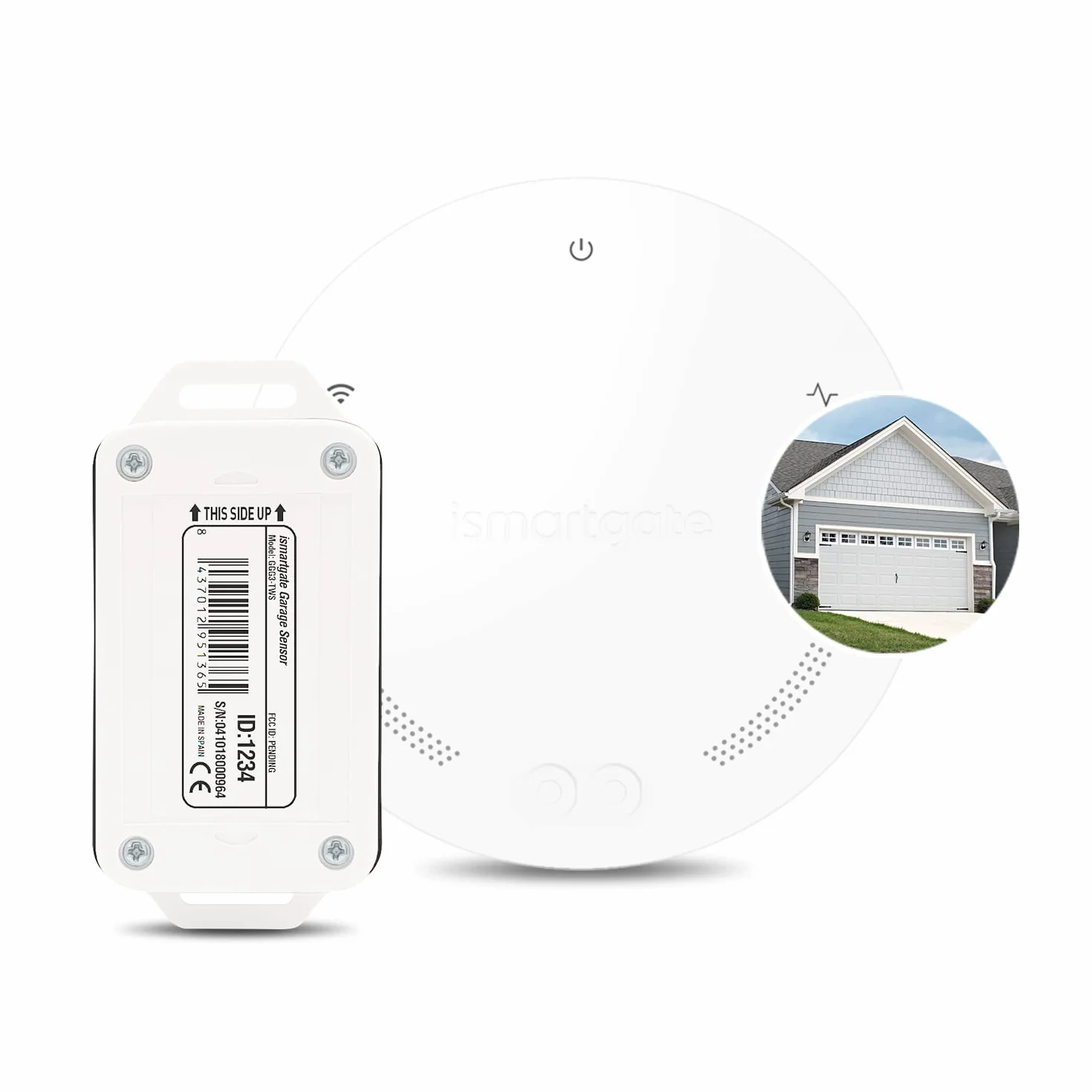 ismartgate Mini abridor Inteligente de Garaje – Mando a Distancia WiFi Universal Compatible con Alexa, Google Home, IFTTT, iPhone, Android, Alerta de Apertura de Puerta Izquierda, Sistemas de