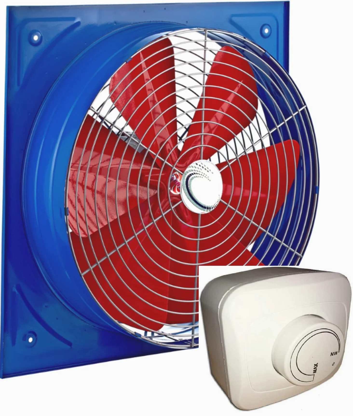 400mm Ventilador con 500W Regulador de Velocidad Ventilación Extractor Helicoidal Helicoidales