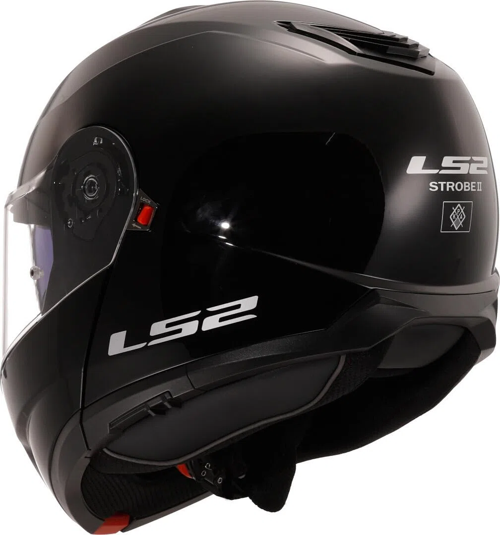 LS2, Casco Moto Modular STROBE II Gloss Black, L