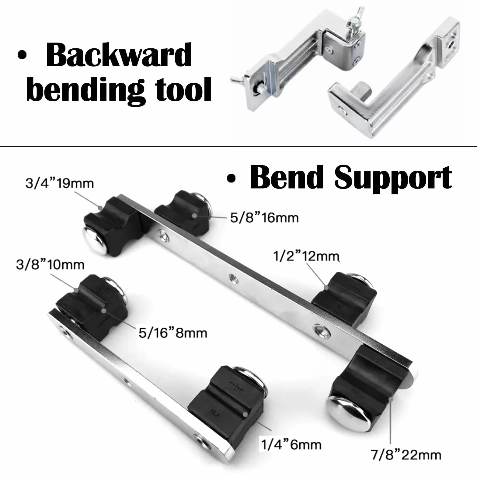 Dobladora Tubos, Dobladora Tubos Con Trinquete 7 Troqueles Herramienta Para Doblar 6-22 Mm Juego Herramientas Para Doblar Tubos ángulo 1/4"-7/8" A 90 Para Tubos Cobre Aluminio Y Acero Con Estuche