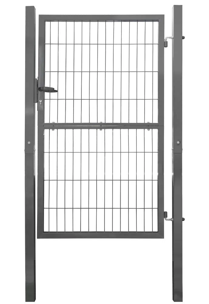 Puerta Jardín Metal Setos Cerradura Llaves Seguridad, Color/Altura de la Puerta:Antracita / 160 cm