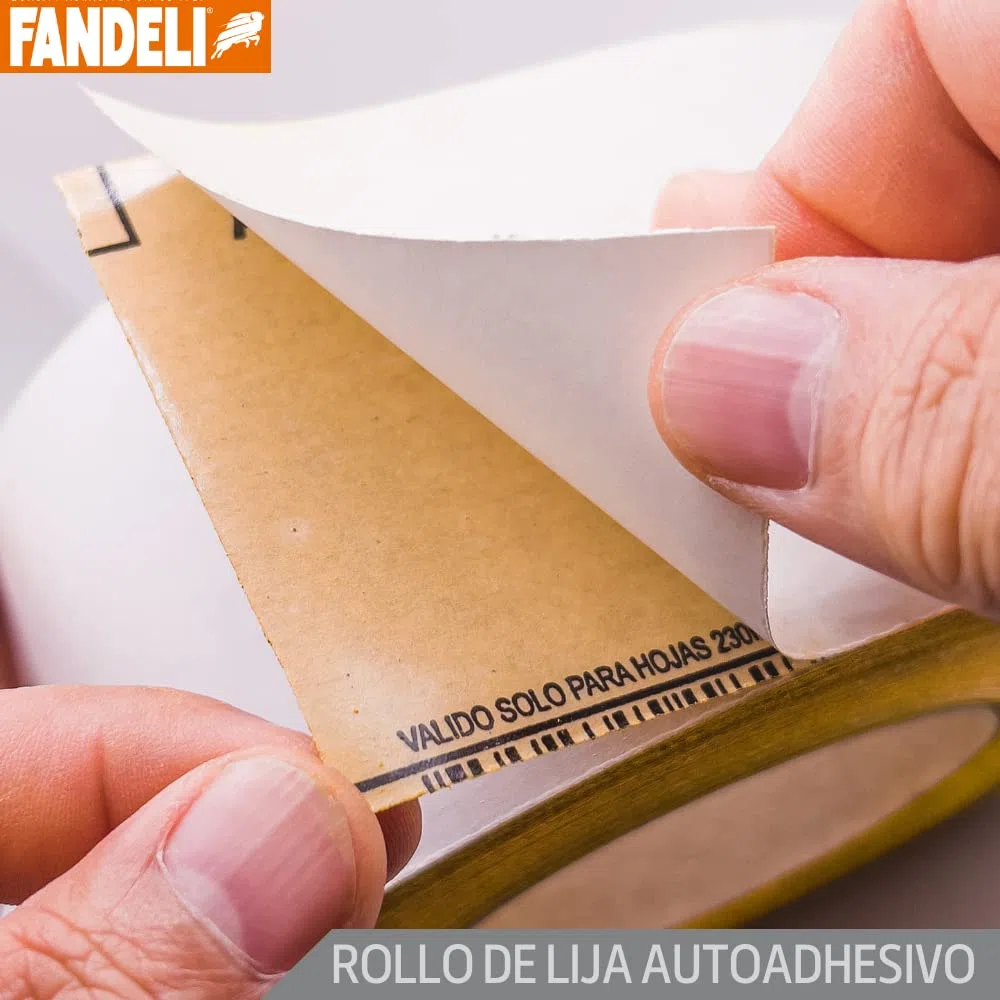 Fandeli | Rollo de Papel de Lija de Larga Duración | Ideal para Lijar Madera | Hoja Continua Autoadhesiva (Grano 80)