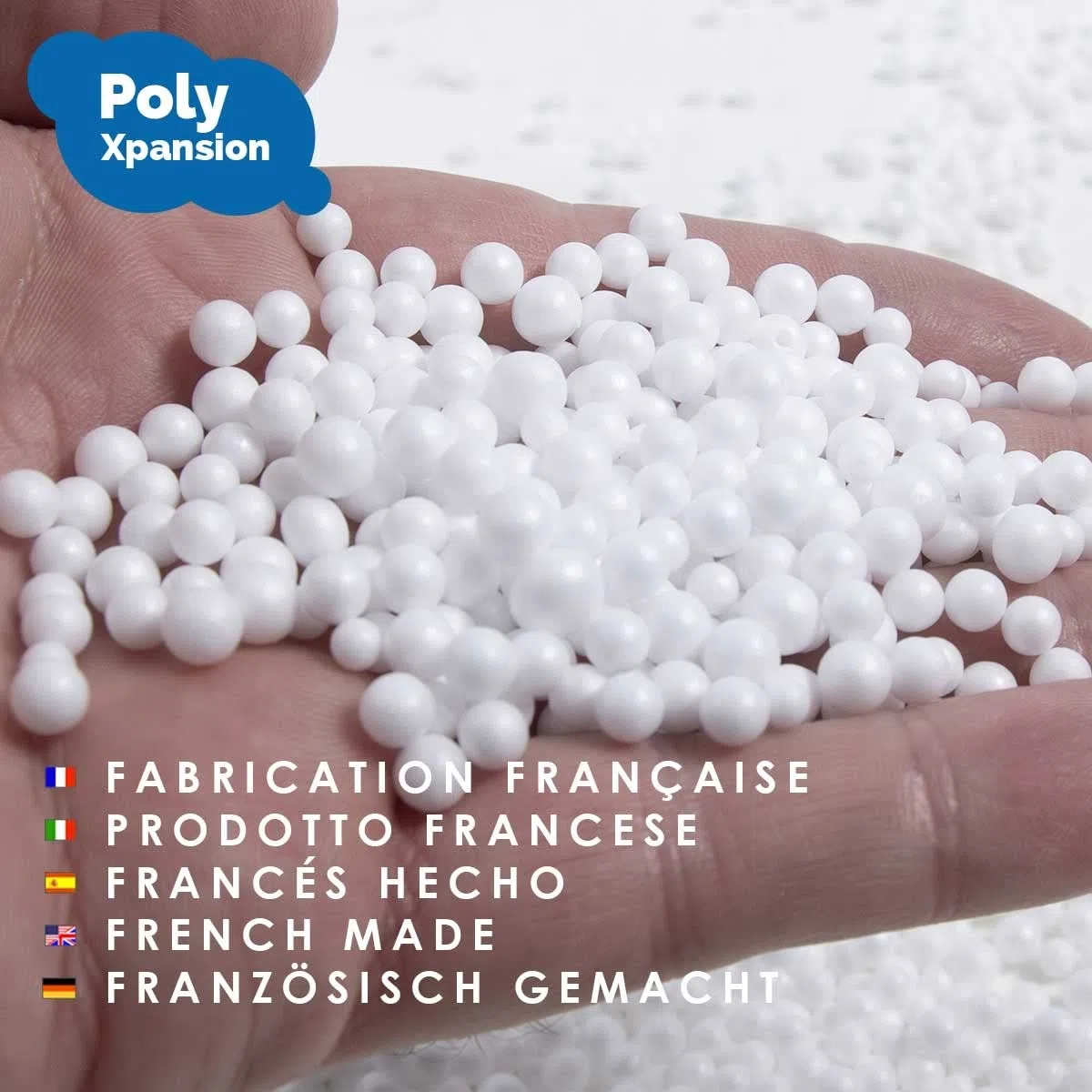 Bolitas de poliestireno para aislamiento (blanco, 1000 L)