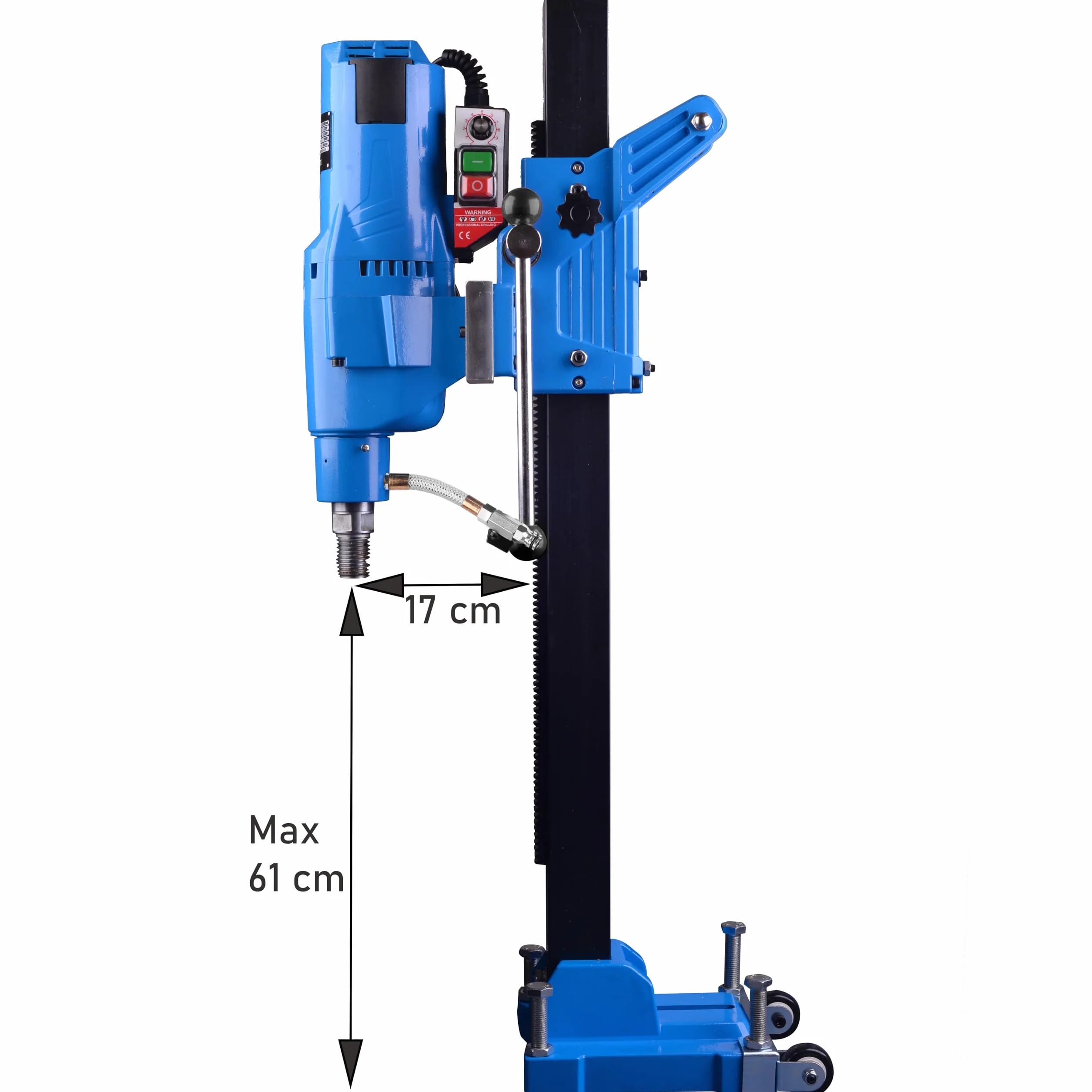 STAKO Broca de núcleo profesional máx. Ø305 mm potente motor 4350 - soporte de núcleo - taladros de diamante para hormigón 0-760 rpm - unidad de perforación central PRCD